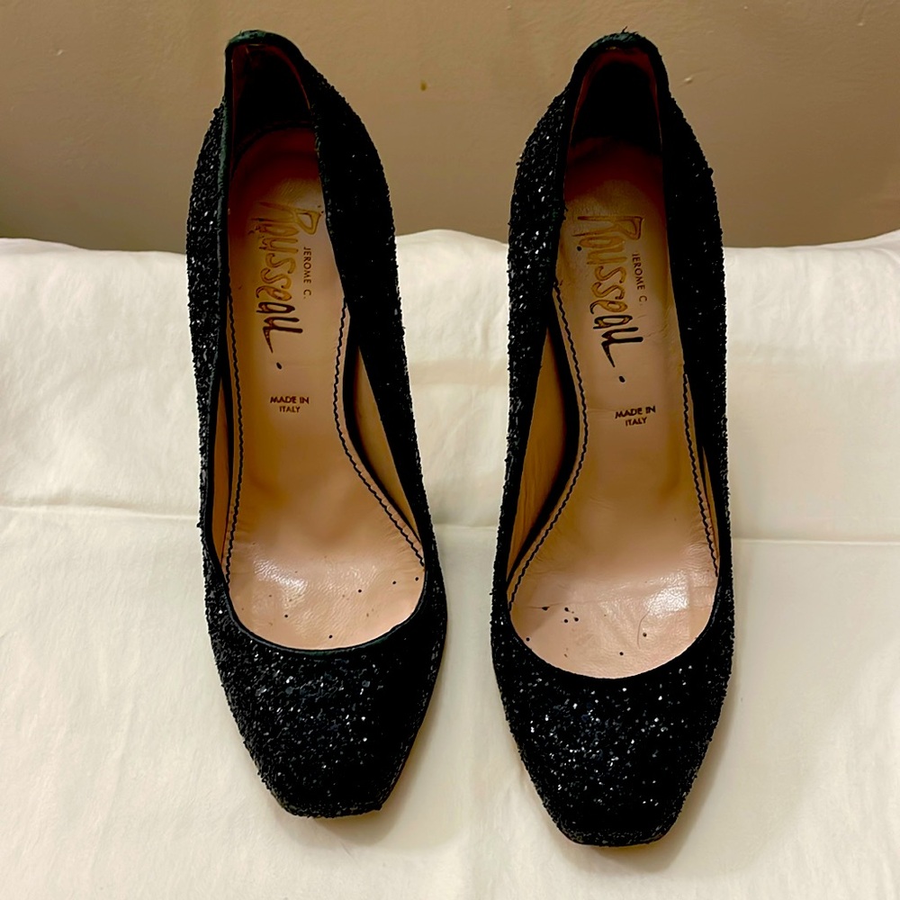 Jerome C Rousseau black 4 1/2inch heel. Size 7